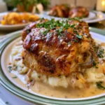 smothered chicken thighs with creamy gravy