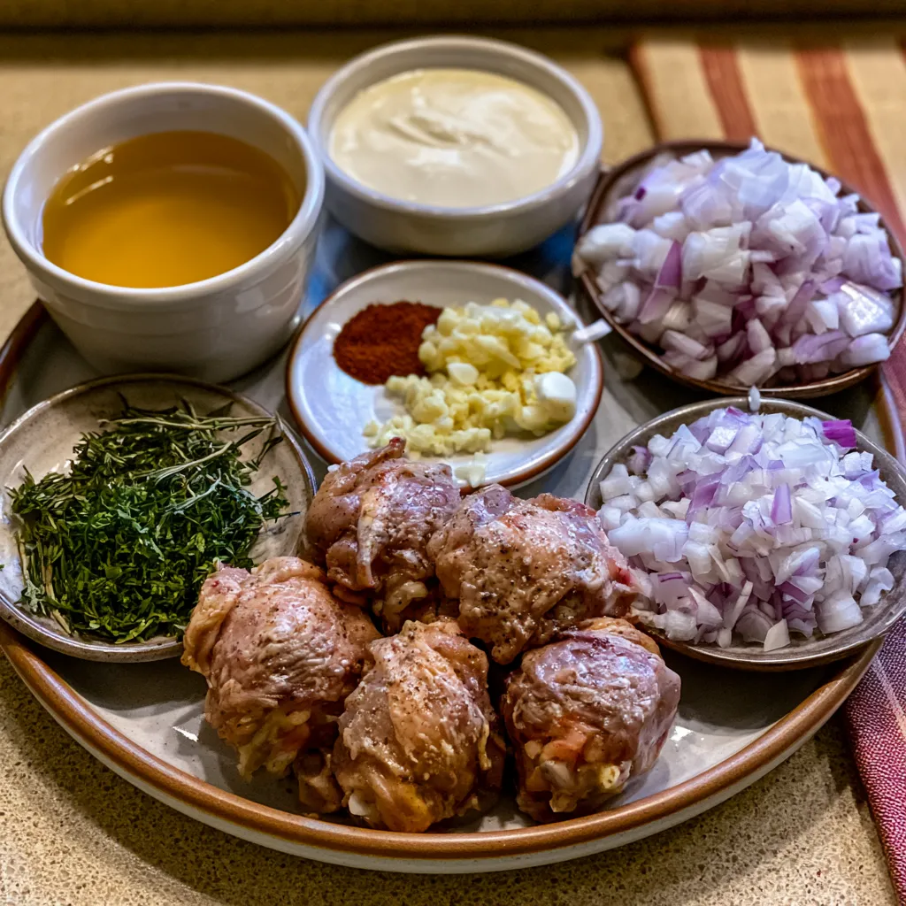 smothered chicken thighs with creamy gravy