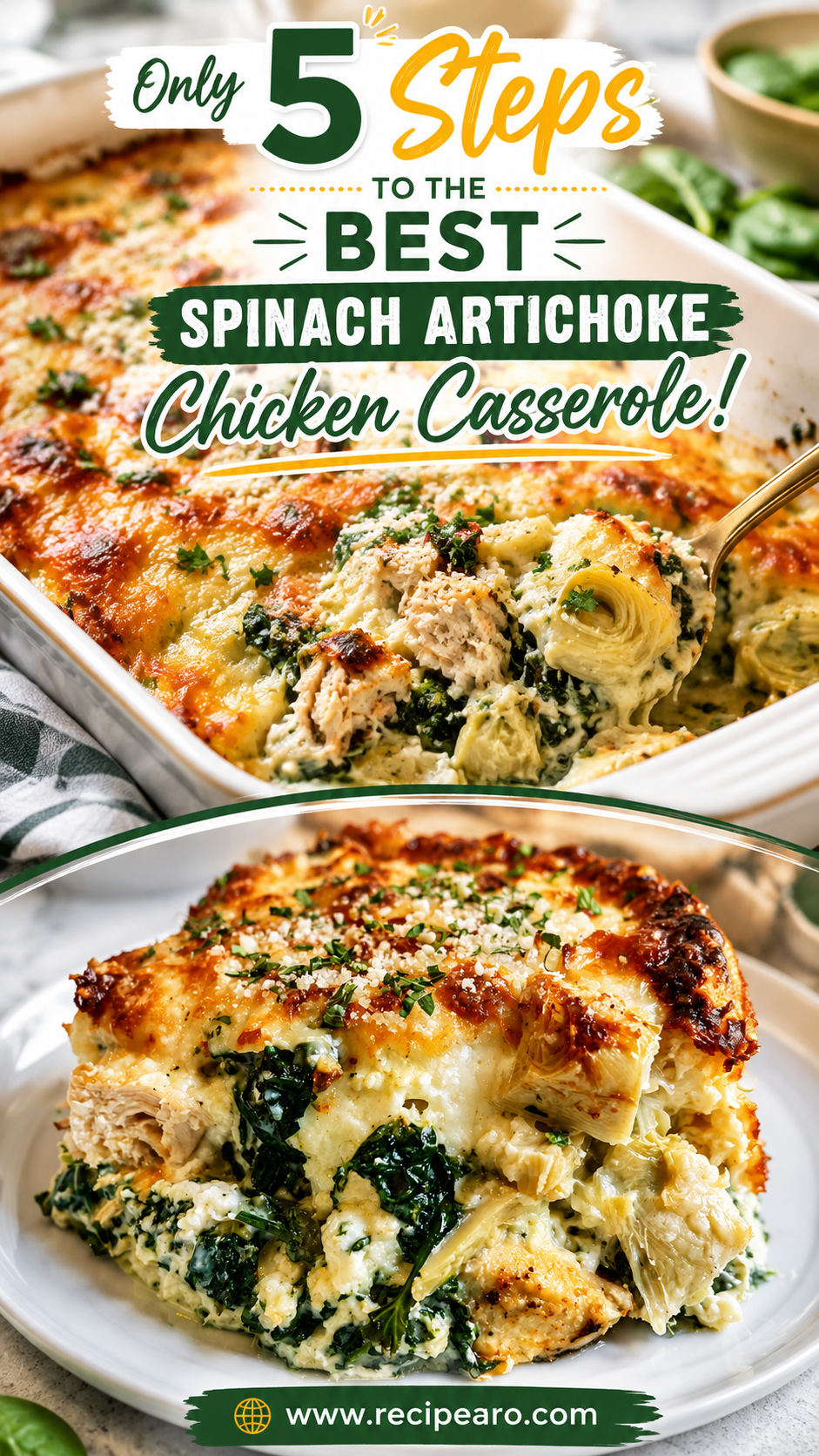 spinach artichoke chicken casserole