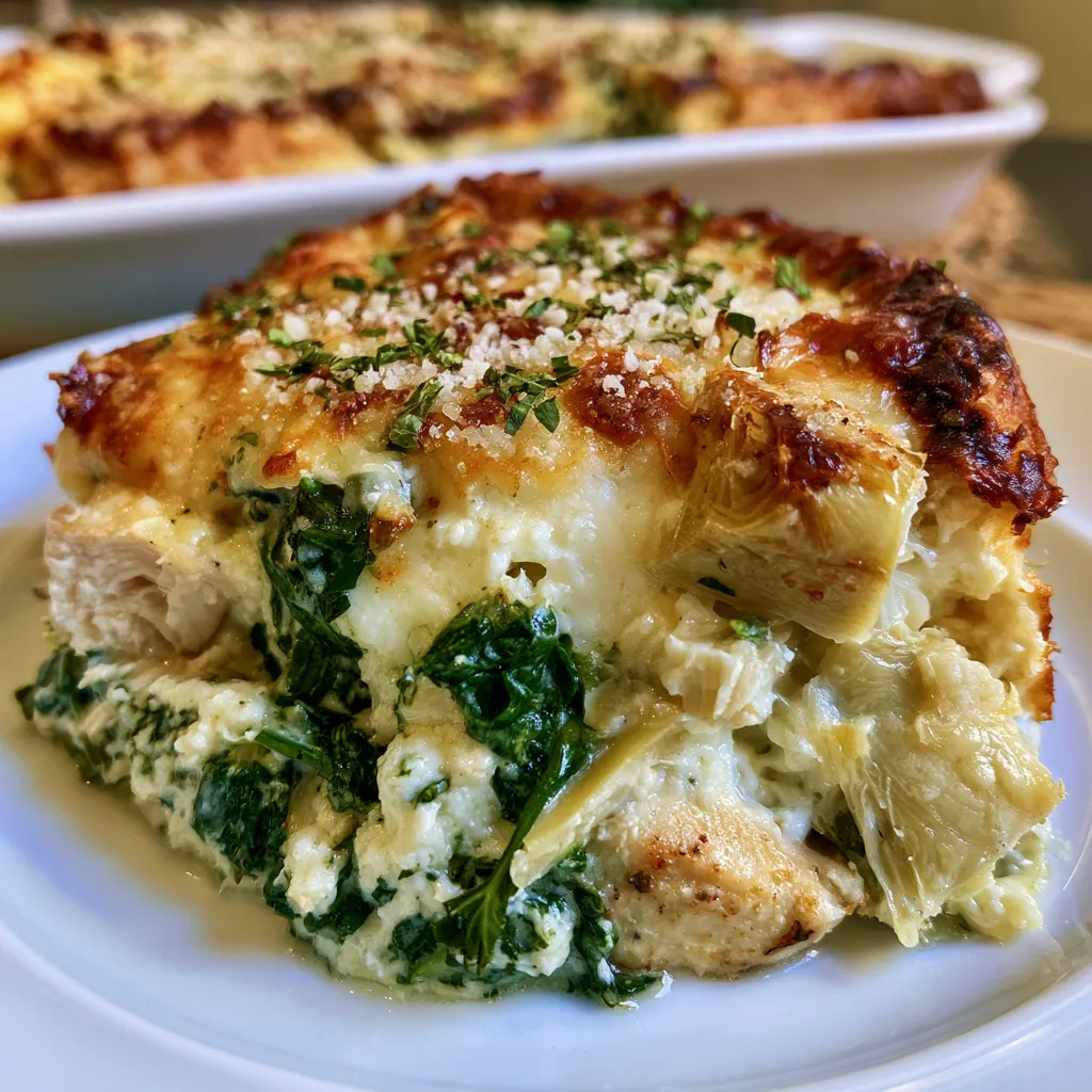 spinach artichoke chicken casserole