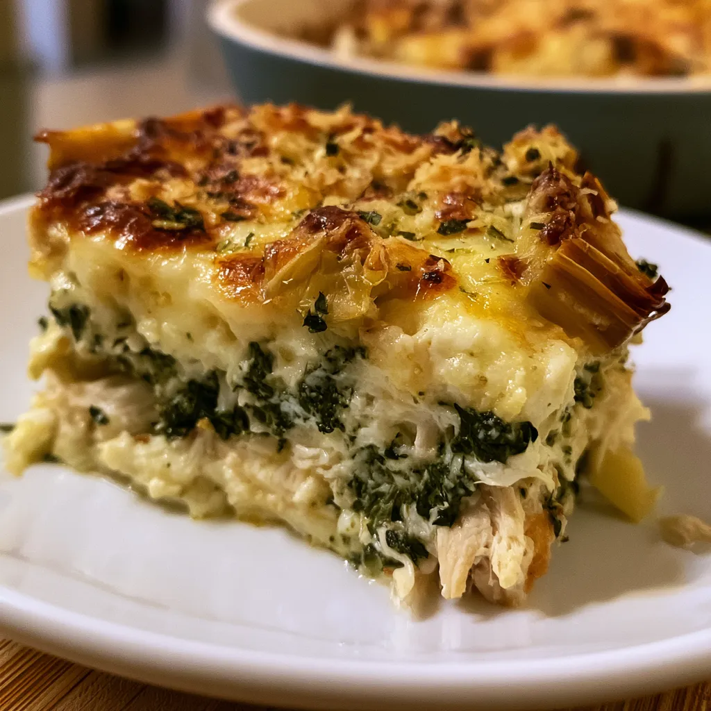 spinach artichoke chicken casserole