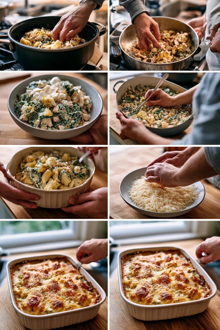 spinach artichoke chicken casserole
