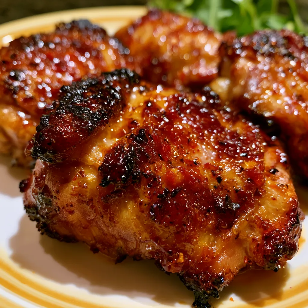sweet chili glazed thai boneless chicken thighs